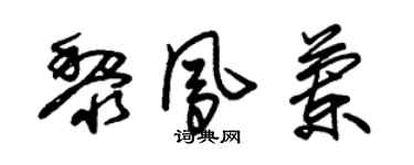 朱錫榮黎鳳蘭草書個性簽名怎么寫