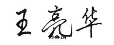 駱恆光王亮華行書個性簽名怎么寫