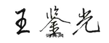 駱恆光王鑑光行書個性簽名怎么寫