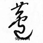 駱恆光寫的硬筆草書蘆