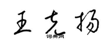 梁錦英王克揚草書個性簽名怎么寫