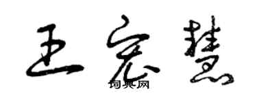 曾慶福王宏慧草書個性簽名怎么寫