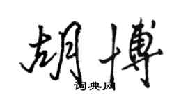 駱恆光胡博行書個性簽名怎么寫
