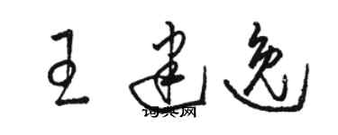 駱恆光王建逸草書個性簽名怎么寫