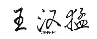 駱恆光王漢猛行書個性簽名怎么寫