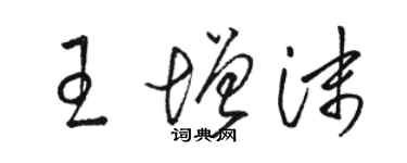 駱恆光王增沫草書個性簽名怎么寫