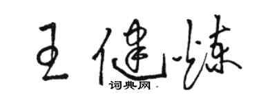 駱恆光王健煉草書個性簽名怎么寫