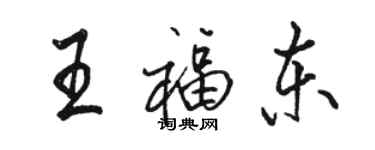 駱恆光王福東行書個性簽名怎么寫