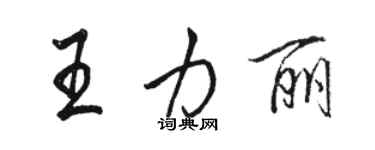 駱恆光王力麗行書個性簽名怎么寫