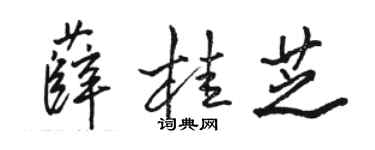 駱恆光薛桂芝行書個性簽名怎么寫