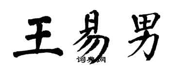 翁闓運王易男楷書個性簽名怎么寫