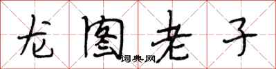 段相林龍圖老子行書怎么寫