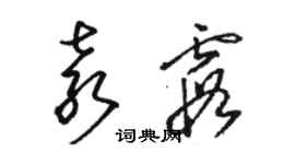 駱恆光袁霞草書個性簽名怎么寫