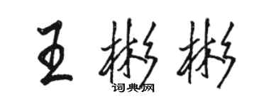 駱恆光王彬彬行書個性簽名怎么寫