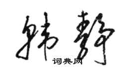 駱恆光韓靜草書個性簽名怎么寫