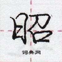 龐中華寫的硬筆行書昭