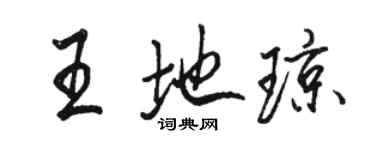 駱恆光王地瓊行書個性簽名怎么寫