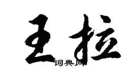 胡問遂王拉行書個性簽名怎么寫