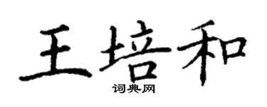 丁謙王培和楷書個性簽名怎么寫
