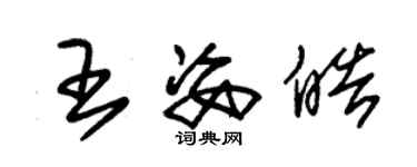 朱錫榮王姿皓草書個性簽名怎么寫