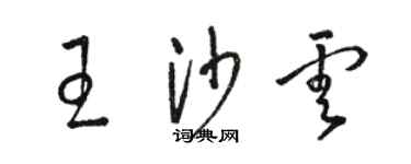 駱恆光王沙雲草書個性簽名怎么寫