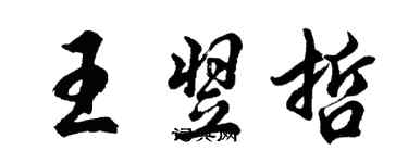 胡問遂王翌哲行書個性簽名怎么寫