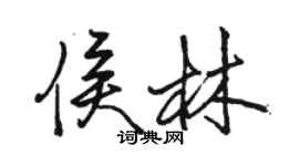 駱恆光侯林行書個性簽名怎么寫