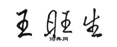 駱恆光王旺生行書個性簽名怎么寫