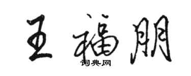 駱恆光王福朋行書個性簽名怎么寫