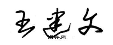 朱錫榮王建文草書個性簽名怎么寫