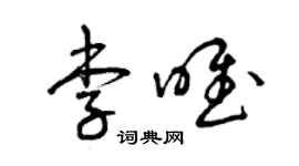 曾慶福李唯草書個性簽名怎么寫