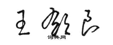 駱恆光王郁良草書個性簽名怎么寫