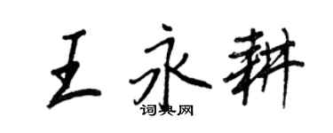 王正良王永耕行書個性簽名怎么寫