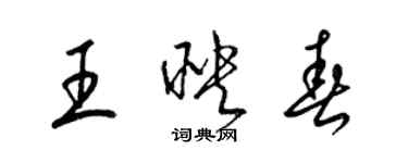 梁錦英王映春草書個性簽名怎么寫