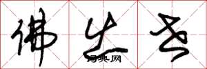 朱錫榮佛出世草書怎么寫