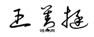 曾慶福王善挺草書個性簽名怎么寫