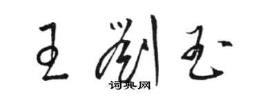 駱恆光王劉玉草書個性簽名怎么寫