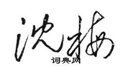 駱恆光沈梅草書個性簽名怎么寫