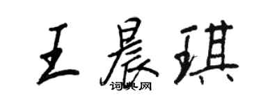 王正良王晨琪行書個性簽名怎么寫