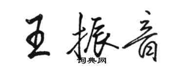 駱恆光王振音行書個性簽名怎么寫