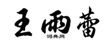 胡問遂王雨蕾行書個性簽名怎么寫