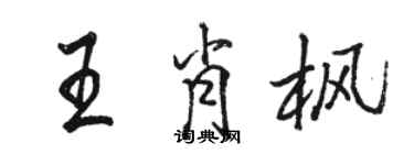 駱恆光王肖楓行書個性簽名怎么寫