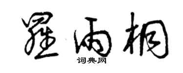 曾慶福羅雨桐草書個性簽名怎么寫
