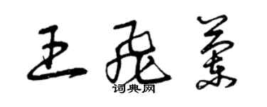 曾慶福王飛蘭草書個性簽名怎么寫