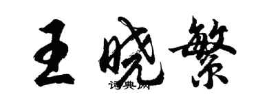 胡問遂王曉繁行書個性簽名怎么寫