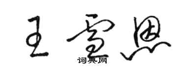 駱恆光王雪恩草書個性簽名怎么寫