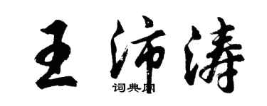 胡問遂王沛濤行書個性簽名怎么寫
