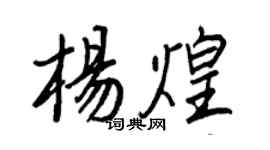 王正良楊煌行書個性簽名怎么寫