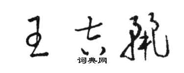 駱恆光王吉麗草書個性簽名怎么寫