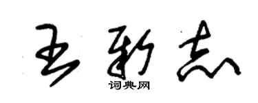 朱錫榮王新志草書個性簽名怎么寫